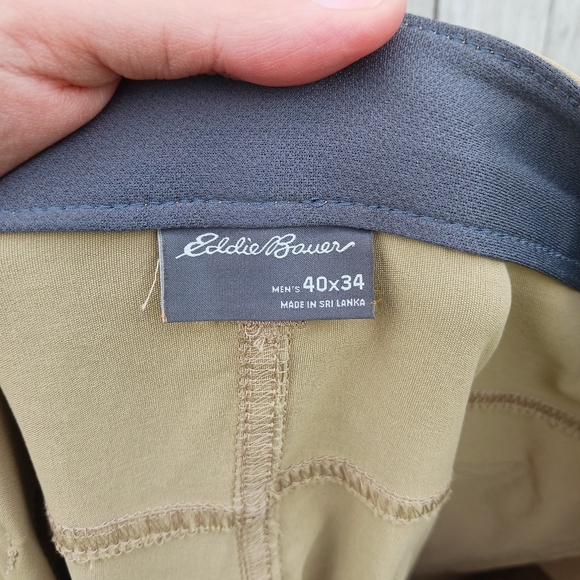 Eddie Bauer Convertible Pants Men Tech Travex Nylon Hiking Zip Off 40x34 Tan - Picture 5 of 6